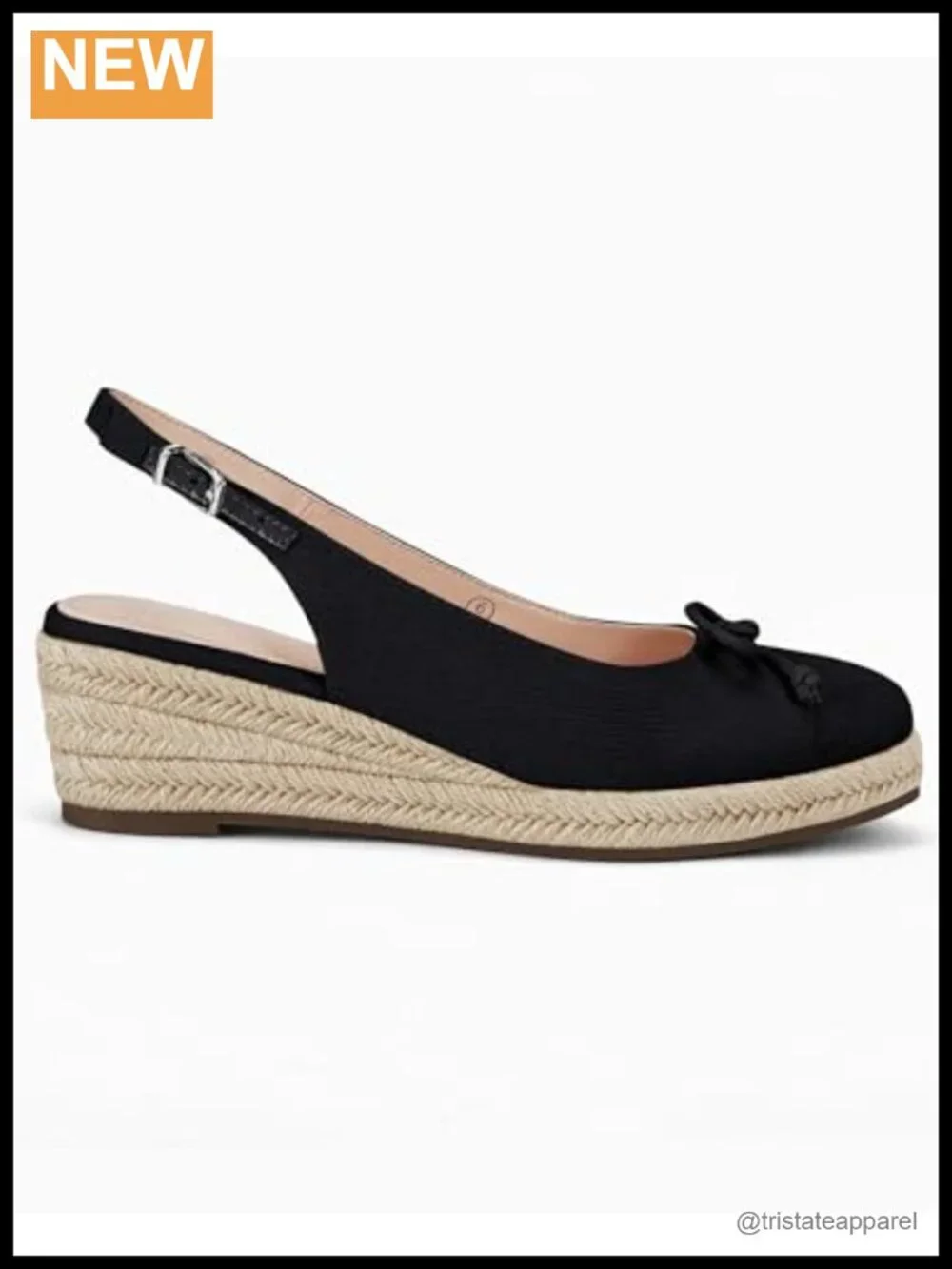 Espadrilles Wedges Shoes Platform Slingback Mid Low Heel Canvas Bow Dress